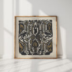 decorative design and sketch of the front tympanum of the royal palace in amsterdam 1874 carel adolph lion cachet high quality print