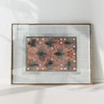 decorative design in red and black 1874 carel adolph lion cachet high quality print