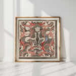 decorative design with animal motifs 1874 carel adolph lion cachet high quality print