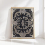 decorative design with lions 2 1874 carel adolph lion cachet high quality print