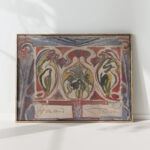 decorative design with two signatures 1874 carel adolph lion cachet high quality print