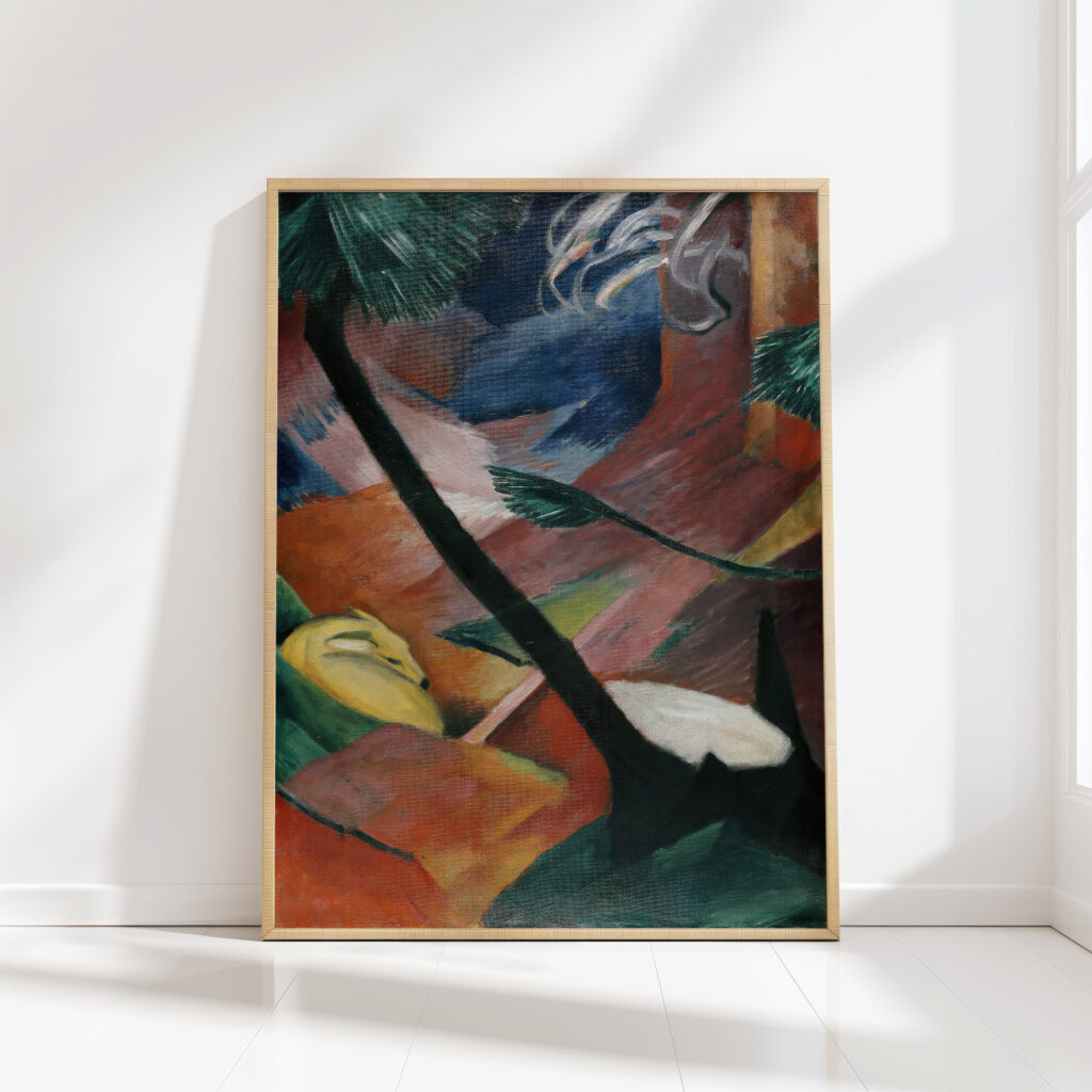 deer in the forest ii 1912 franz marc high quality print