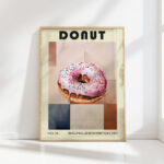 delicious donut art print for modern home decor