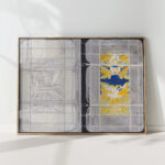 design for a book cover with floral motif 1874 carel adolph lion cachet high quality print