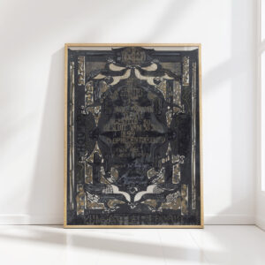 design for a certificate commemorating twelve and a half years of loyal service at the glue and gelatin factory 1874 carel adolph lion cachet high quality print