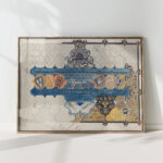 design for a certificate from arti et amicitiae for prince hendrik for his honorary membership in 1902 1874 carel adolph lion cachet high quality print