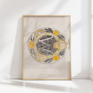 design for a commemorative plate celebrating the inauguration of queen wilhelmina 1898 carel adolph lion cachet high quality print