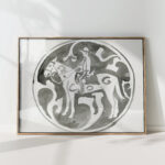 design for a plate with a canadian mountie 1874 carel adolph lion cachet high quality print