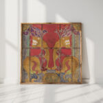 design for a stained glass dome for the music hall of the ship jp coen 1874 carel adolph lion cachet high quality print