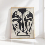 design for a vase with a lion motif 2 1874 carel adolph lion cachet high quality print