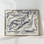 design for a vignette a naked woman and horse with the sea in the background 1891 leo gestel high quality print