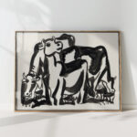 design for a vignette scene with three cows 1891 leo gestel high quality print