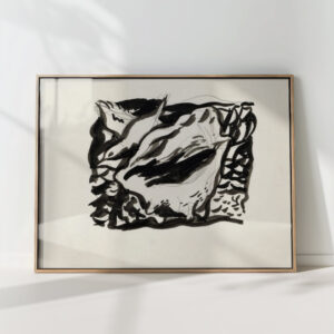 design for a vignette shell and seagull 1891 leo gestel high quality print