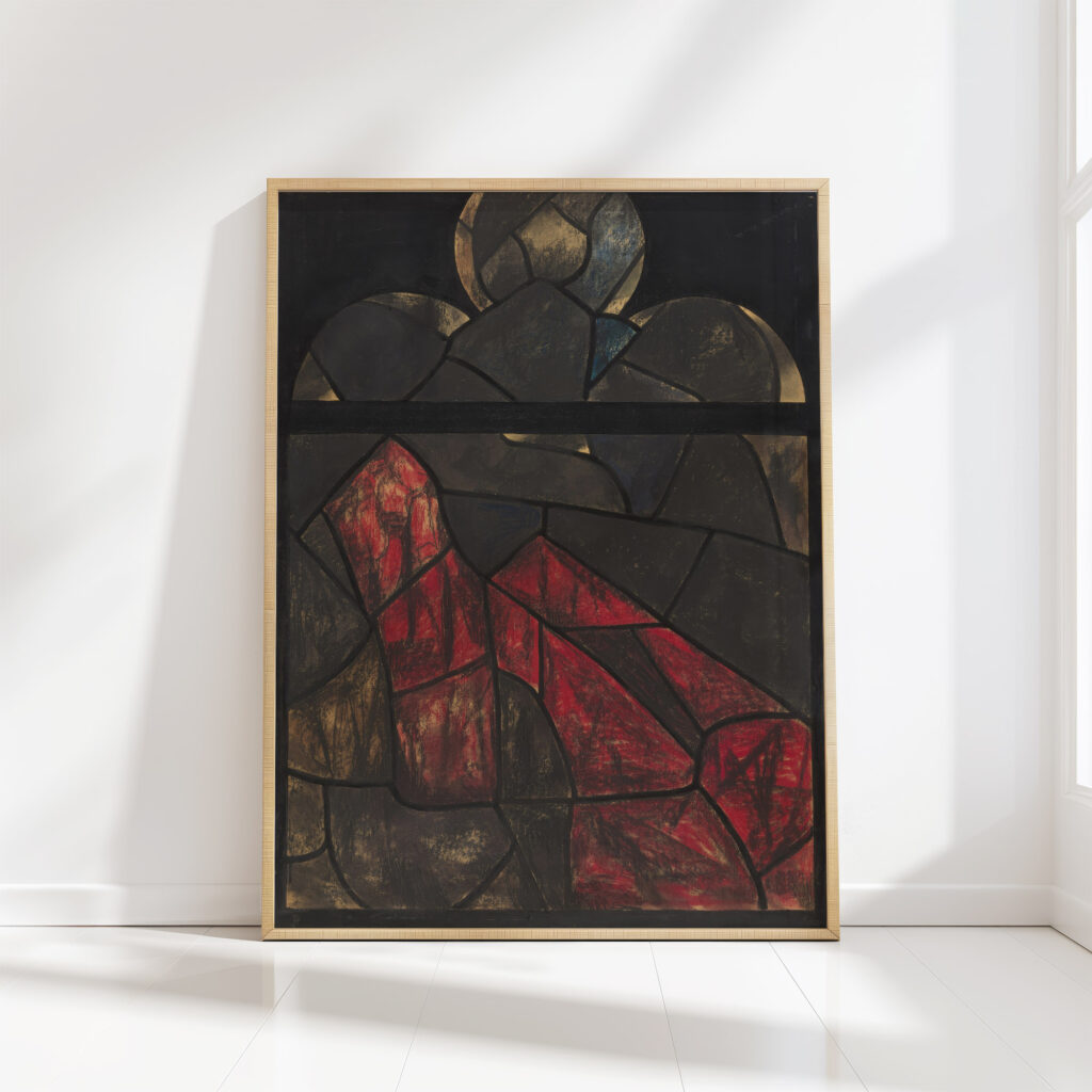 design for a window in the north transept of the dom utrecht 44 ca 1878 1938 richard nicolaus roland holst high quality print