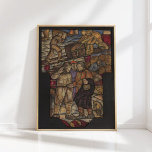 design for a window in the town hall in amsterdam 2 1930 richard nicolaus roland holst high quality print