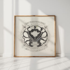 design for an ex libris of johannes henoch neethling 1874 carel adolph lion cachet high quality print