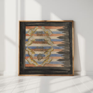 design for banner of the bond for reformed youth organization 1874 carel adolph lion cachet high quality print