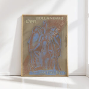 design for paul fierens lart hollandais contemporain naked woman between two men looking away from each other 1933 leo gestel high quality print