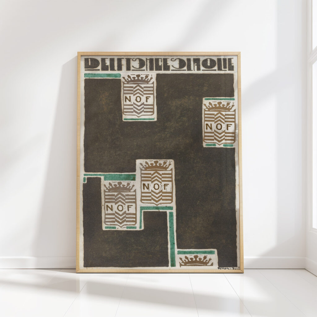 design for poster for delftsche slaolie 1906 reijer stolk high quality print