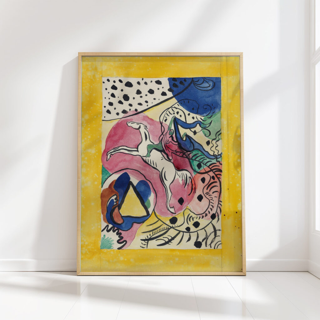 design for the cover of the almanac the blue rider 1 1911 wassily kandinsky high quality print