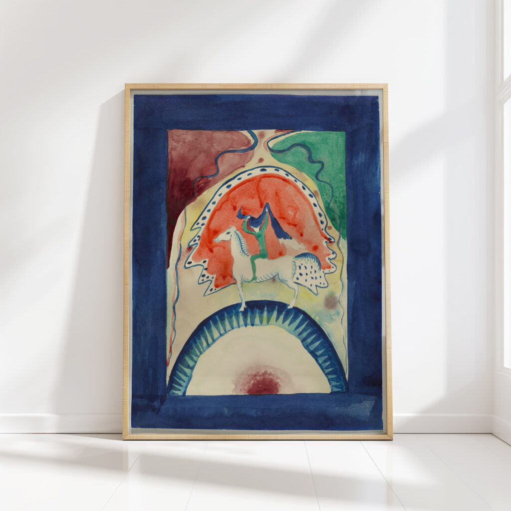 design for the cover of the almanac the blue rider 2 1911 wassily kandinsky high quality print
