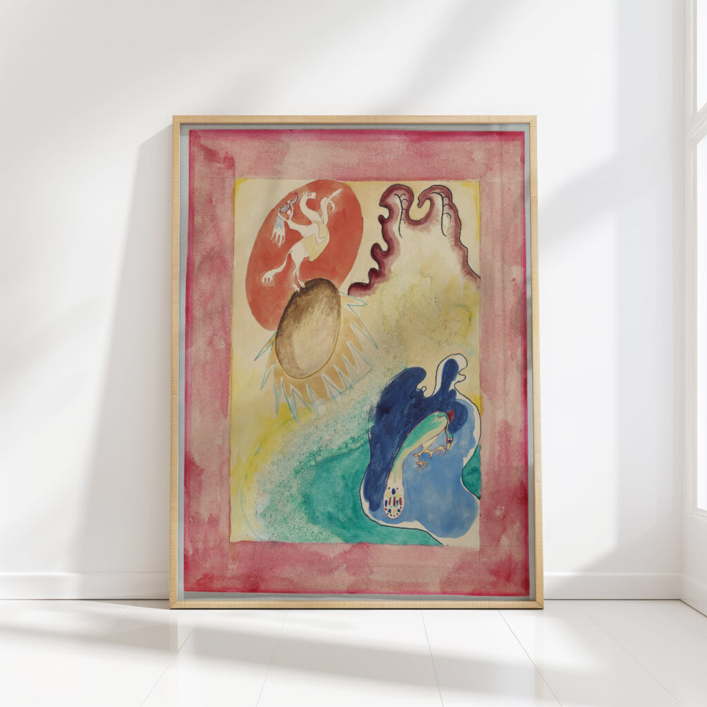design for the cover of the almanac the blue rider vi 1911 wassily kandinsky high quality print