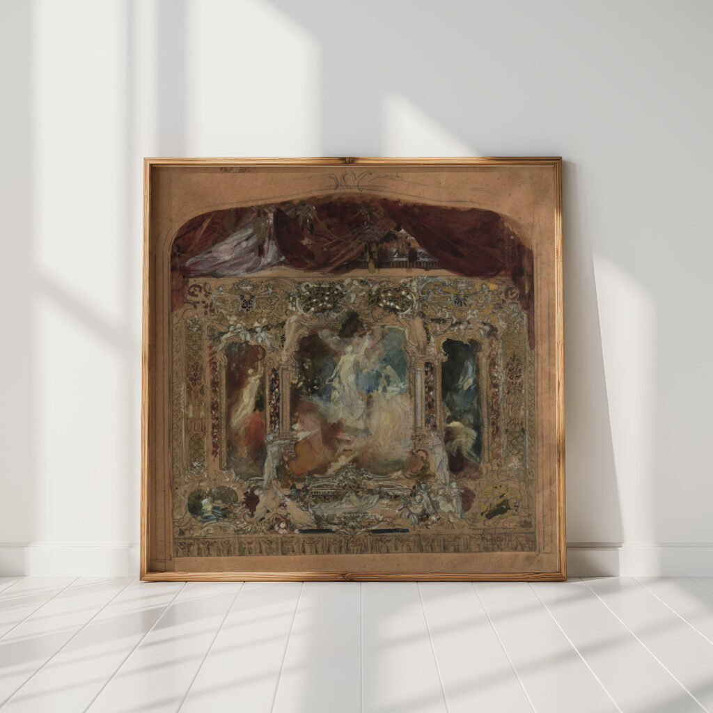design for theater curtain in reichenberg 1873 1893 gustav klimt high quality print