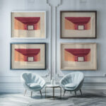 design proposals for puck theater new york nyinterior perspective study 1941 winold reiss framed posters mockup