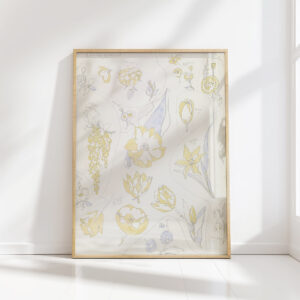 designs for pottery decoration six tulips and other flowers 1920 08 21 theo colenbrander high quality print