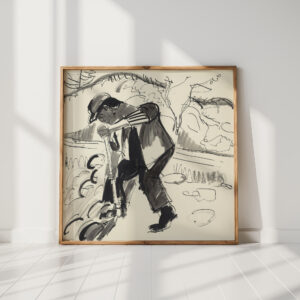 digging peasant circa 1924 ernst ludwig kirchner high quality print