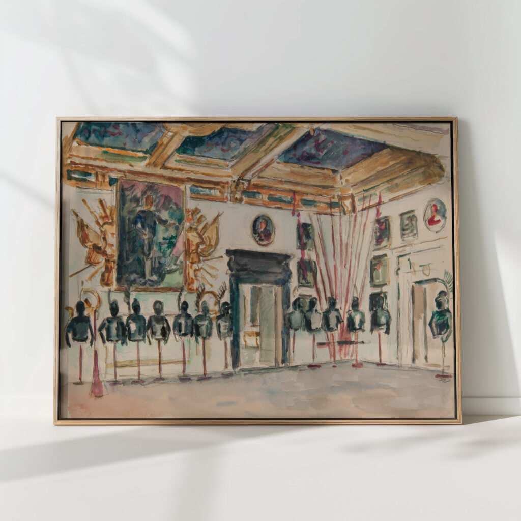 dining room in the palace at podhorce 1940 ivan ivanec high quality print 2