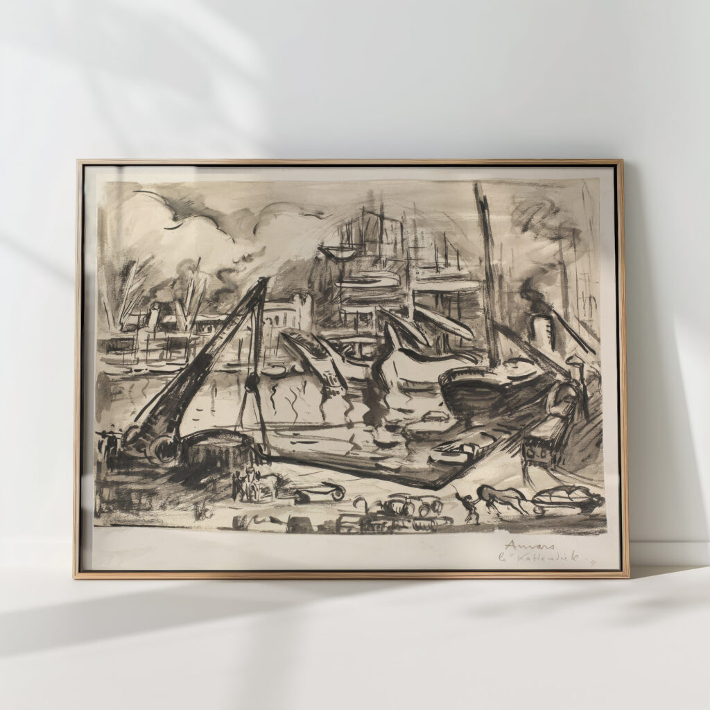 dock basin kattendick in antwerp 1906 emile othon friesz high quality print
