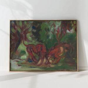 dogs fighting 1940 1944 arnold peter weisz kubincan high quality print