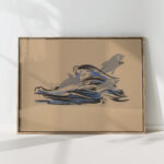 dolphins in the waves 1940 1944 jan novak high quality print