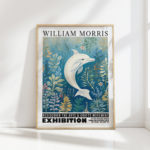 dophin william morris print floral poster