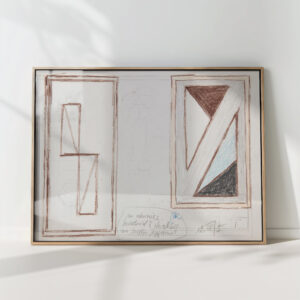 double sided drawing on the back sketches of abstract paintings 1965 1969 marian kopf high quality print