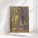 draft sketch for paul fierens contemporary dutch art two male heads in profile looking away from each other 1933 leo gestel high quality print