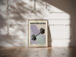 dumbbell mid century print geometric background