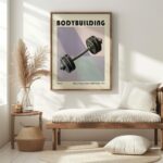 dumbbell mid century print geometric background 6