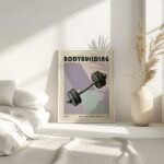 dumbbell mid century print geometric background 7