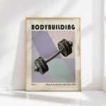 dumbbell mid century print geometric background 8