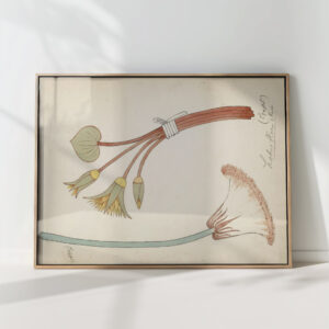 egyptian ornament with lotus flower and bud 1890 johanna van de kamer high quality print