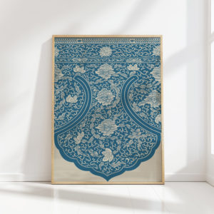 elegant blue floral art print for home decor