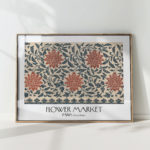 elegant floral art print classic botanical design