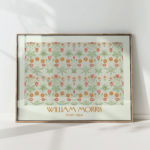 elegant floral art print in retro style design