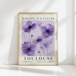 elegant floral marche aux fleurs toulouse art print