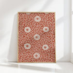 elegant floral pattern art print in warm tones