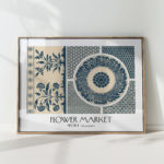 elegant flower market seoul artistic print