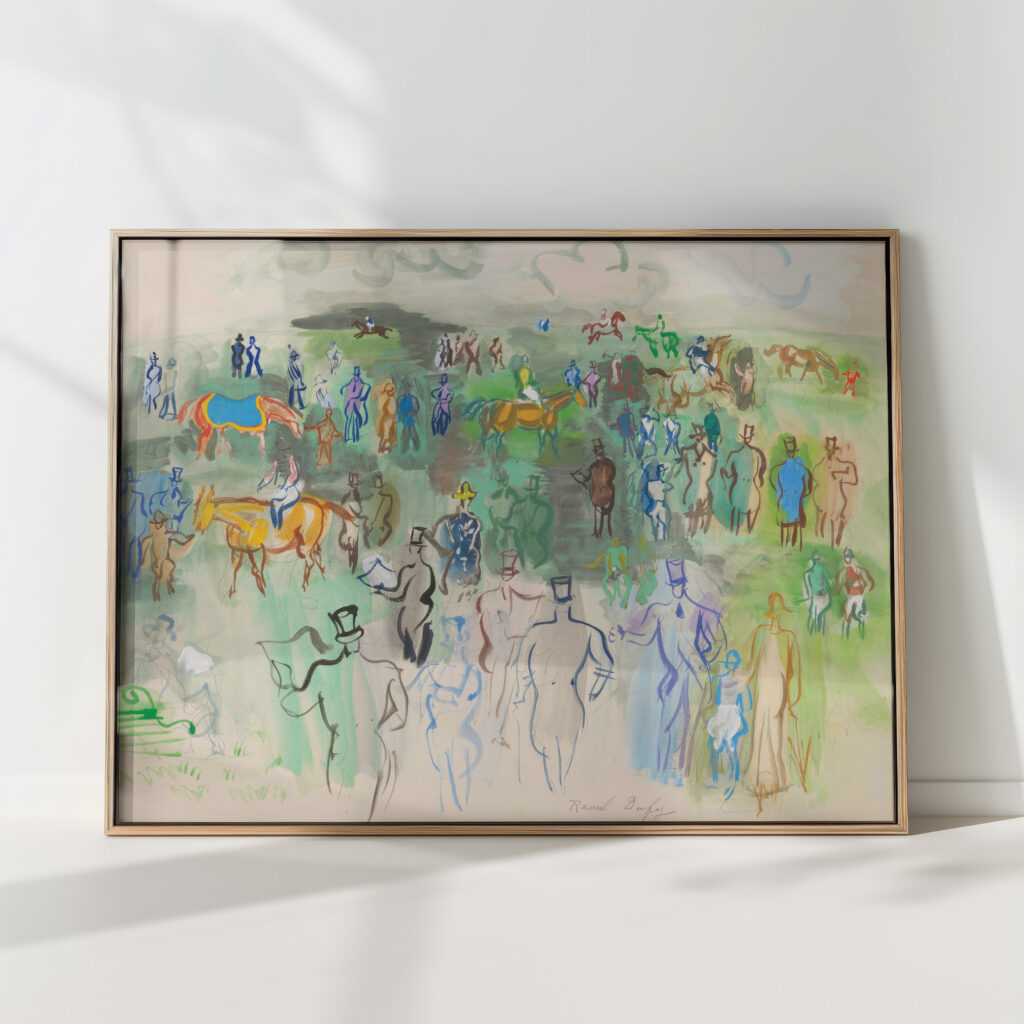 elegant men and women on the lawn raoul dufy high quality print