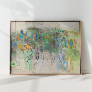 elegant men and women on the lawn raoul dufy high quality print